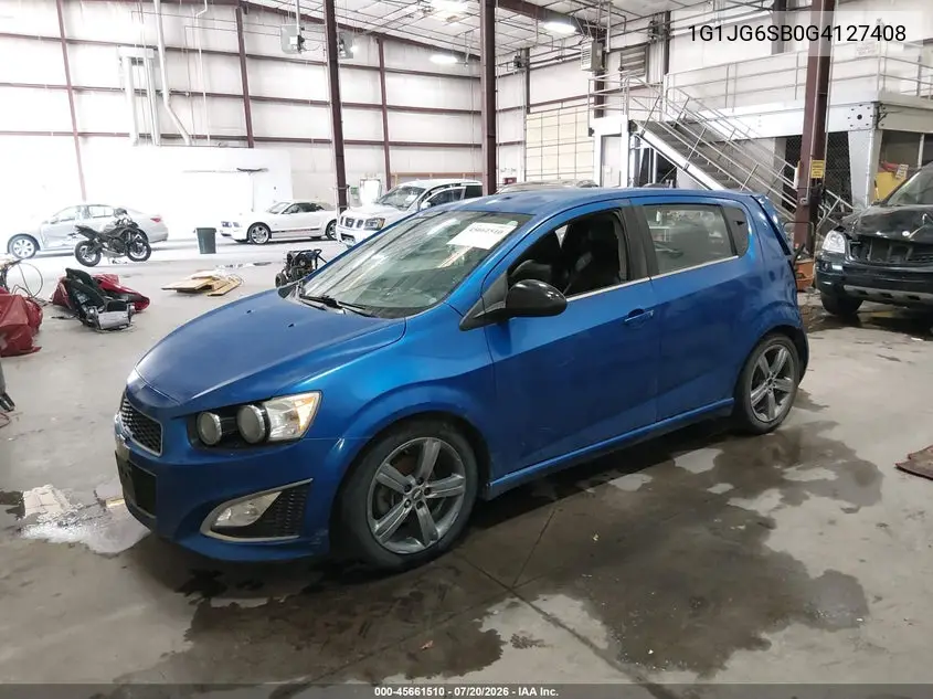 2016 Chevrolet Sonic Rs Auto VIN: 1G1JG6SB0G4127408 Lot: 45661510