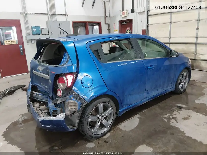 2016 Chevrolet Sonic Rs Auto VIN: 1G1JG6SB0G4127408 Lot: 45661510