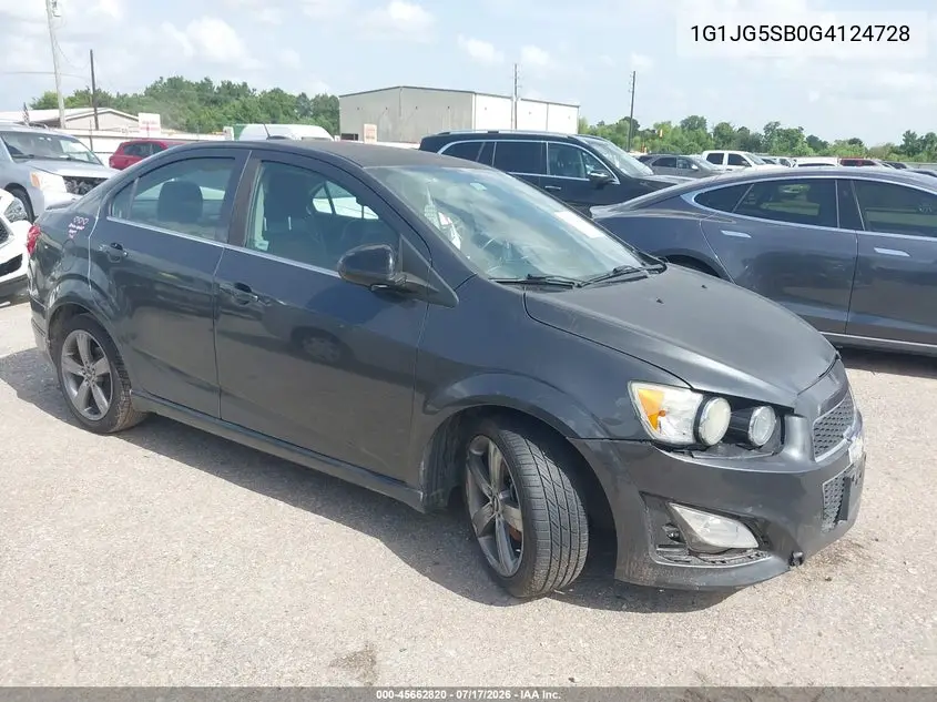 2016 Chevrolet Sonic Rs Auto VIN: 1G1JG5SB0G4124728 Lot: 45662820