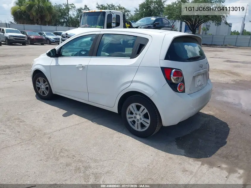 2016 Chevrolet Sonic Lt Auto VIN: 1G1JC6SH7G4113019 Lot: 45669043