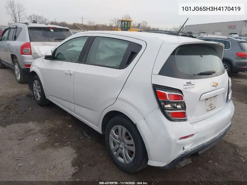 1G1JG6SH3H4170419 2017 Chevrolet Sonic Lt Auto