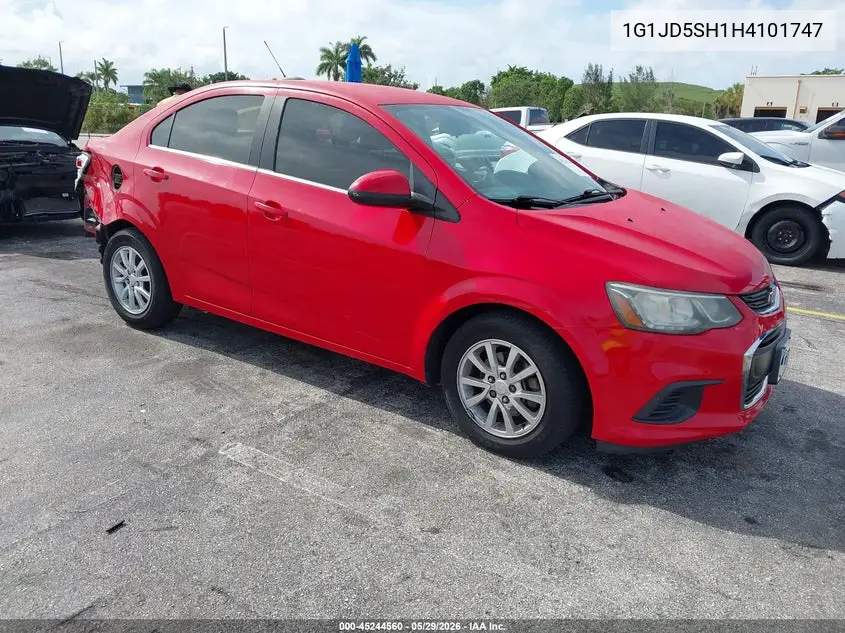 2017 Chevrolet Sonic Lt Auto VIN: 1G1JD5SH1H4101747 Lot: 45244560
