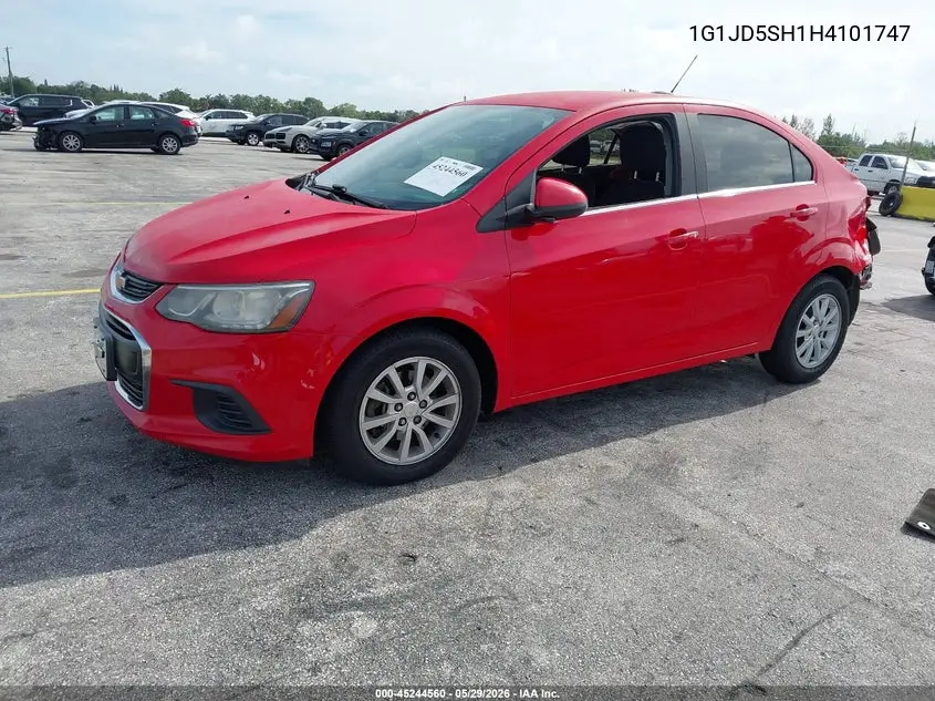 2017 Chevrolet Sonic Lt Auto VIN: 1G1JD5SH1H4101747 Lot: 45244560