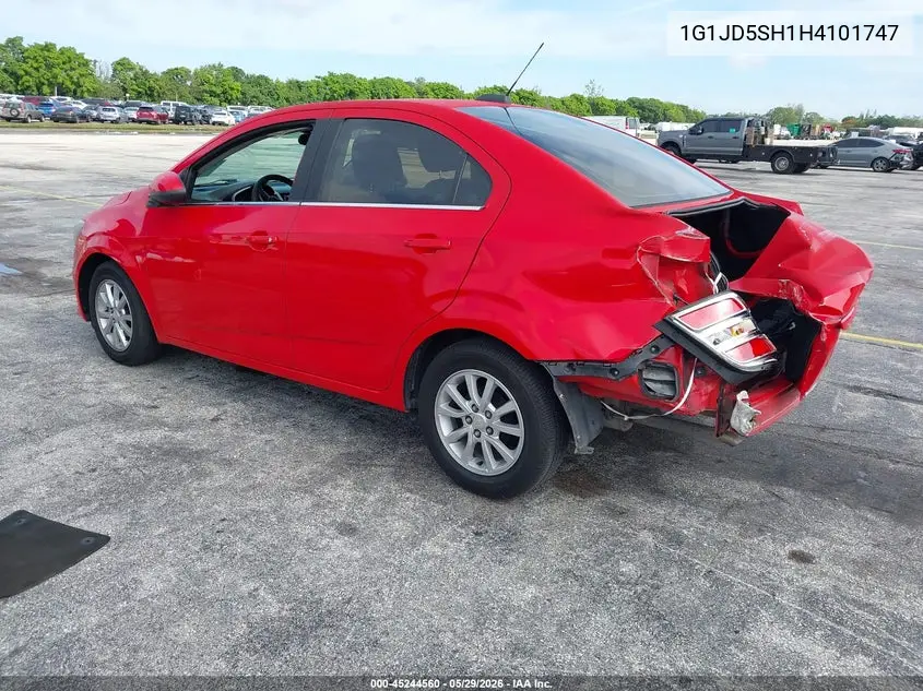 2017 Chevrolet Sonic Lt Auto VIN: 1G1JD5SH1H4101747 Lot: 45244560
