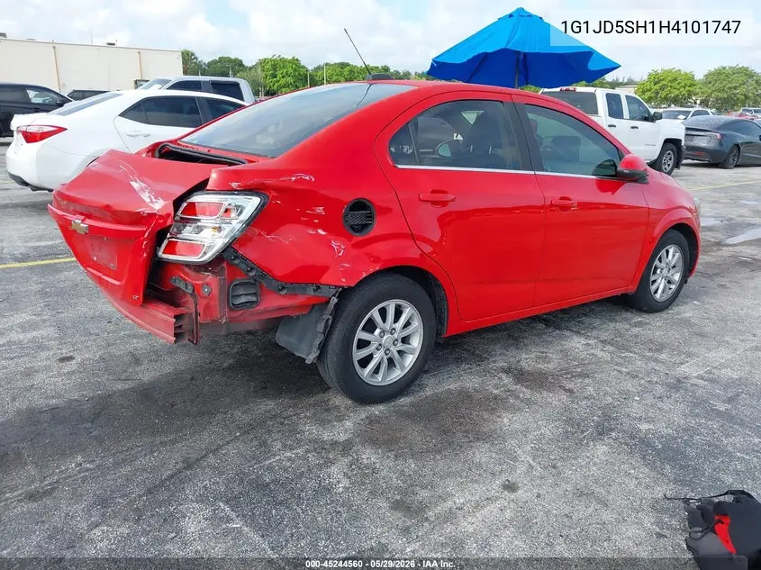 2017 Chevrolet Sonic Lt Auto VIN: 1G1JD5SH1H4101747 Lot: 45244560