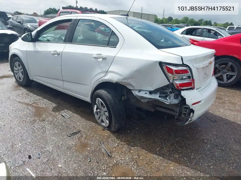 2017 Chevrolet Sonic Ls Auto VIN: 1G1JB5SH7H4175521 Lot: 45261864