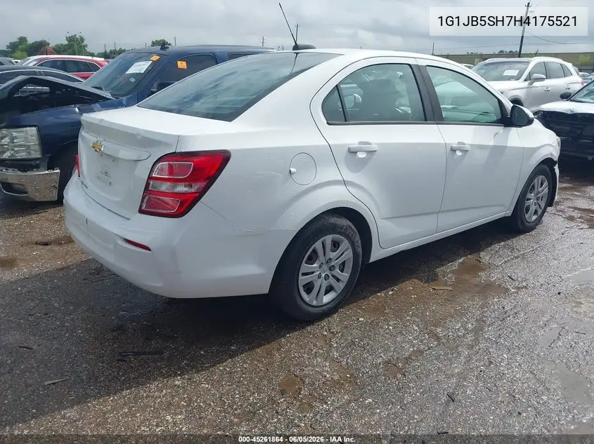 2017 Chevrolet Sonic Ls Auto VIN: 1G1JB5SH7H4175521 Lot: 45261864