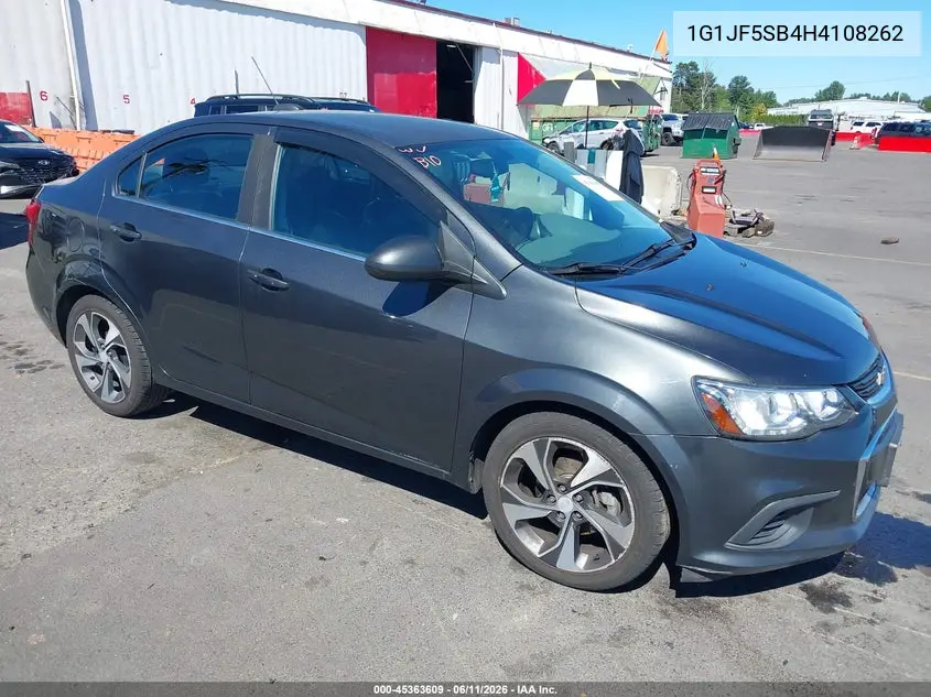 2017 Chevrolet Sonic Premier Auto VIN: 1G1JF5SB4H4108262 Lot: 45363609