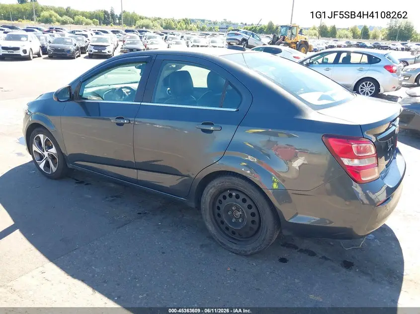 2017 Chevrolet Sonic Premier Auto VIN: 1G1JF5SB4H4108262 Lot: 45363609