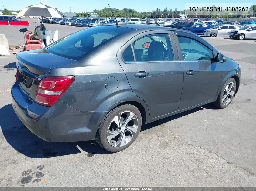 2017 Chevrolet Sonic Premier Auto VIN: 1G1JF5SB4H4108262 Lot: 45363609