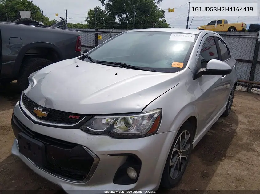 2017 Chevrolet Sonic Lt Auto VIN: 1G1JD5SH2H4164419 Lot: 45371696