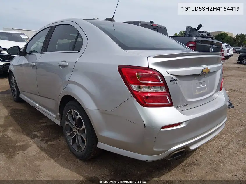 2017 Chevrolet Sonic Lt Auto VIN: 1G1JD5SH2H4164419 Lot: 45371696