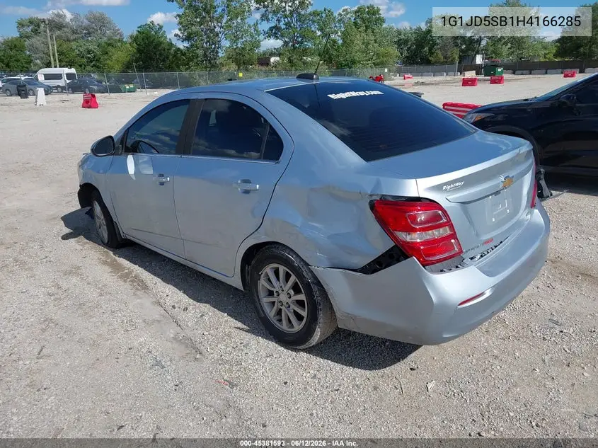 2017 Chevrolet Sonic Lt Auto VIN: 1G1JD5SB1H4166285 Lot: 45381593