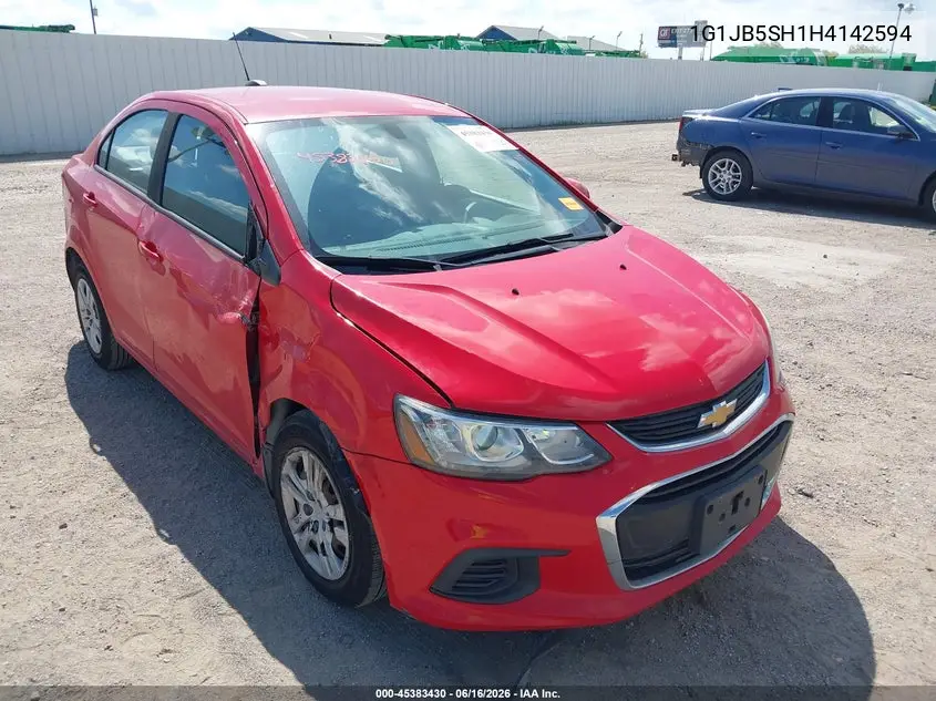 2017 Chevrolet Sonic Ls Auto VIN: 1G1JB5SH1H4142594 Lot: 45383430