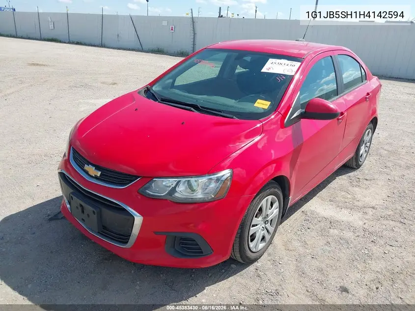 2017 Chevrolet Sonic Ls Auto VIN: 1G1JB5SH1H4142594 Lot: 45383430