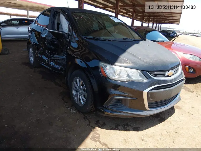 2017 Chevrolet Sonic Lt Auto VIN: 1G1JD5SH3H4103483 Lot: 45389540