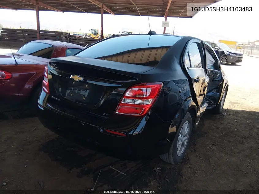 2017 Chevrolet Sonic Lt Auto VIN: 1G1JD5SH3H4103483 Lot: 45389540