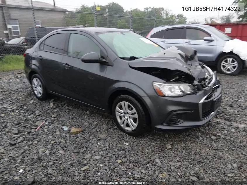 2017 Chevrolet Sonic Ls Auto VIN: 1G1JB5SH7H4174322 Lot: 45446730