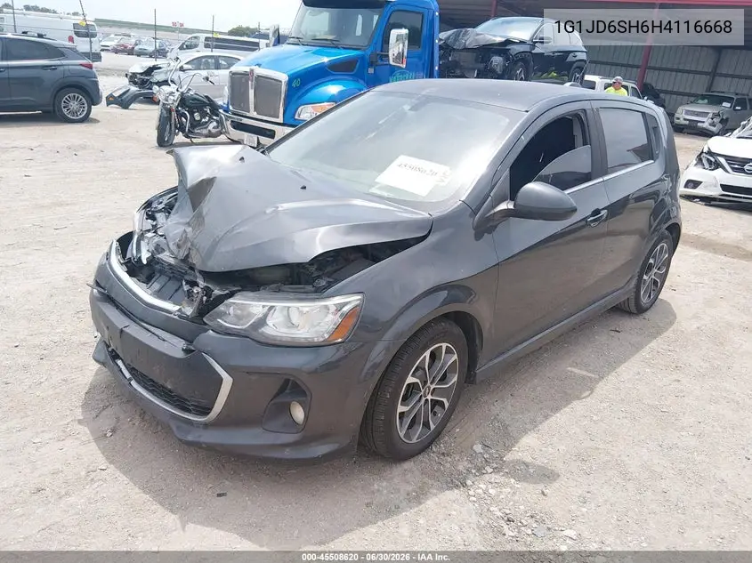 2017 Chevrolet Sonic Lt Auto VIN: 1G1JD6SH6H4116668 Lot: 45508620