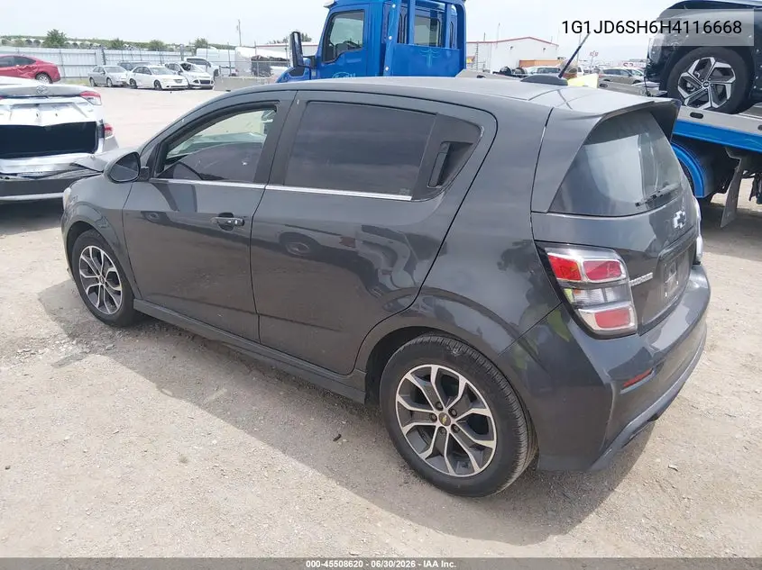 2017 Chevrolet Sonic Lt Auto VIN: 1G1JD6SH6H4116668 Lot: 45508620