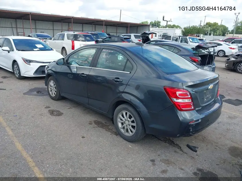 2017 Chevrolet Sonic Lt Auto VIN: 1G1JD5SG4H4164784 Lot: 45573287