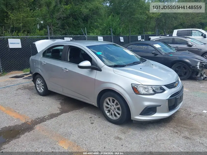 2017 Chevrolet Sonic Lt Auto VIN: 1G1JD5SG5H4148559 Lot: 45574005