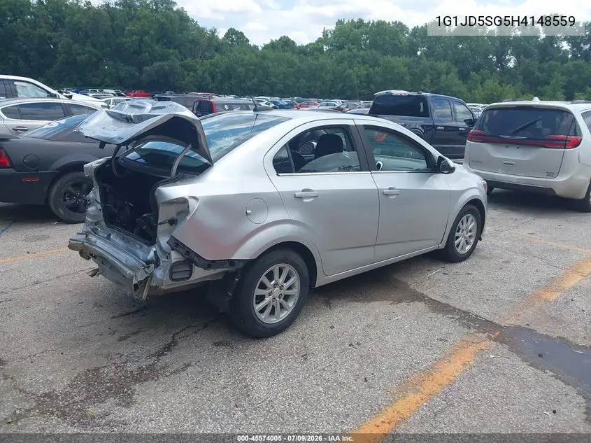 2017 Chevrolet Sonic Lt Auto VIN: 1G1JD5SG5H4148559 Lot: 45574005