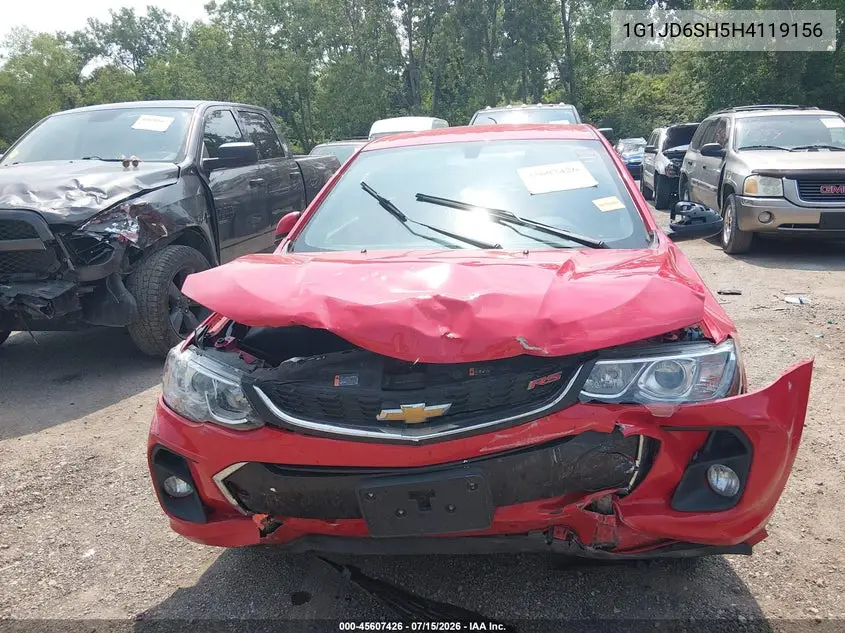 2017 Chevrolet Sonic Lt Auto VIN: 1G1JD6SH5H4119156 Lot: 45607426