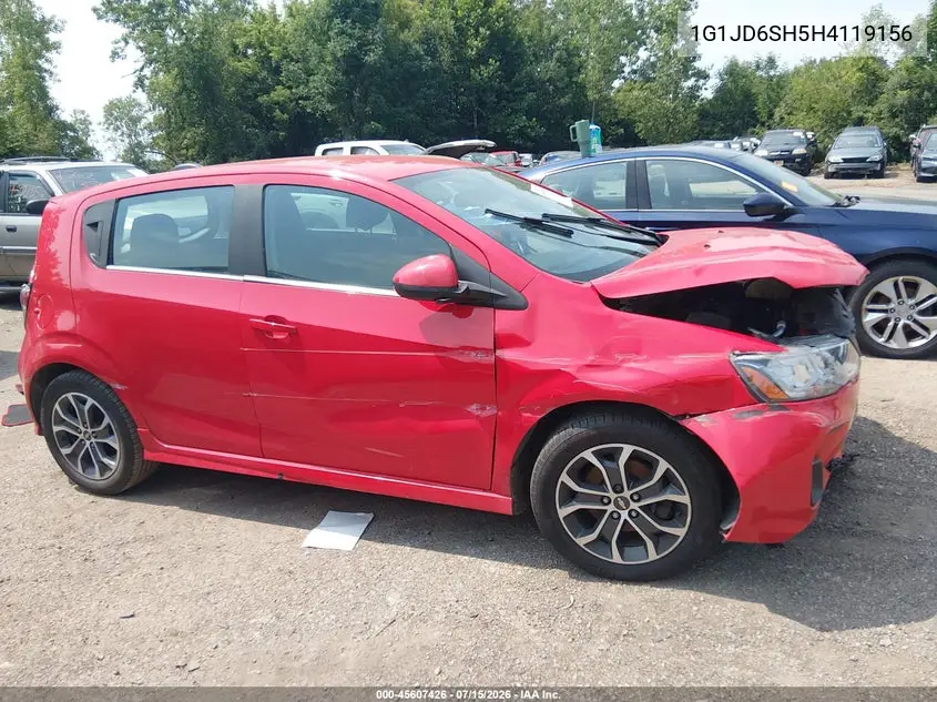 2017 Chevrolet Sonic Lt Auto VIN: 1G1JD6SH5H4119156 Lot: 45607426