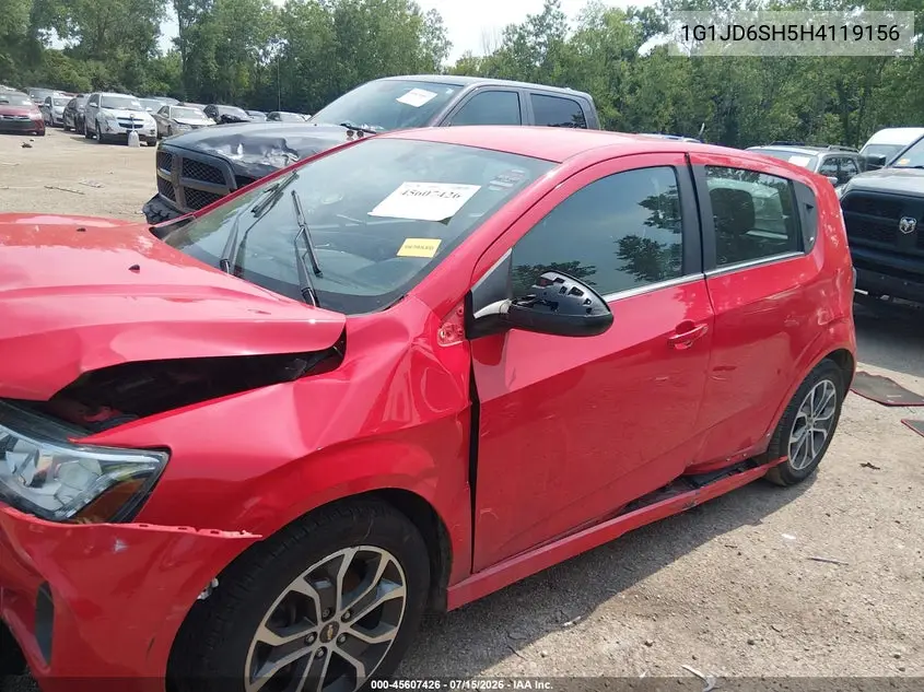 2017 Chevrolet Sonic Lt Auto VIN: 1G1JD6SH5H4119156 Lot: 45607426
