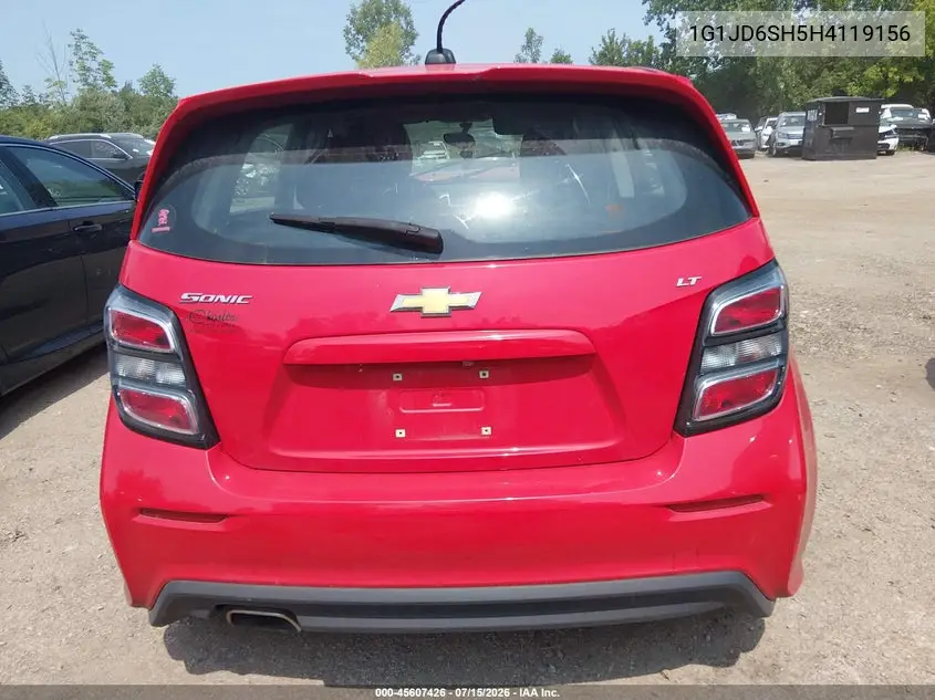 2017 Chevrolet Sonic Lt Auto VIN: 1G1JD6SH5H4119156 Lot: 45607426
