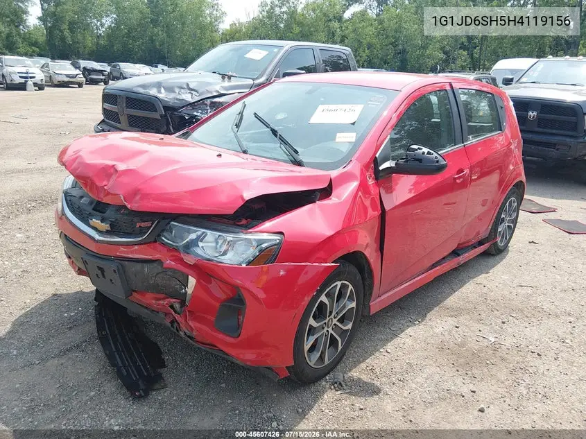2017 Chevrolet Sonic Lt Auto VIN: 1G1JD6SH5H4119156 Lot: 45607426