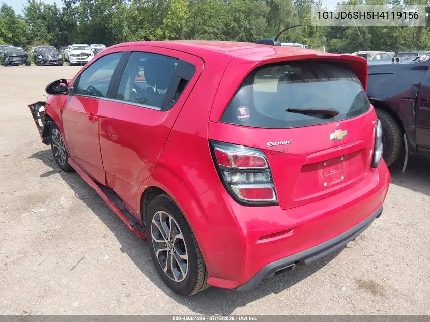 2017 Chevrolet Sonic Lt Auto VIN: 1G1JD6SH5H4119156 Lot: 45607426