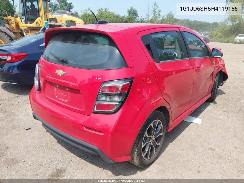 2017 Chevrolet Sonic Lt Auto VIN: 1G1JD6SH5H4119156 Lot: 45607426