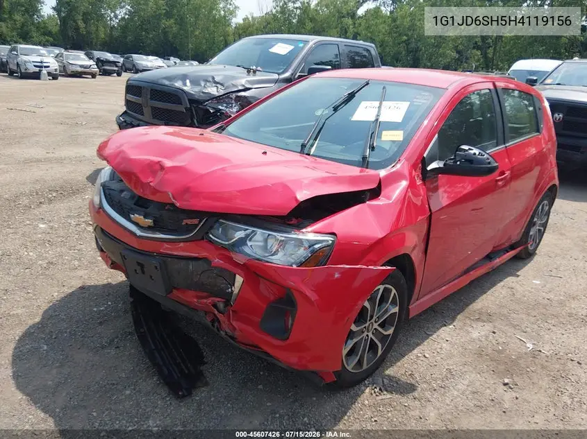 2017 Chevrolet Sonic Lt Auto VIN: 1G1JD6SH5H4119156 Lot: 45607426