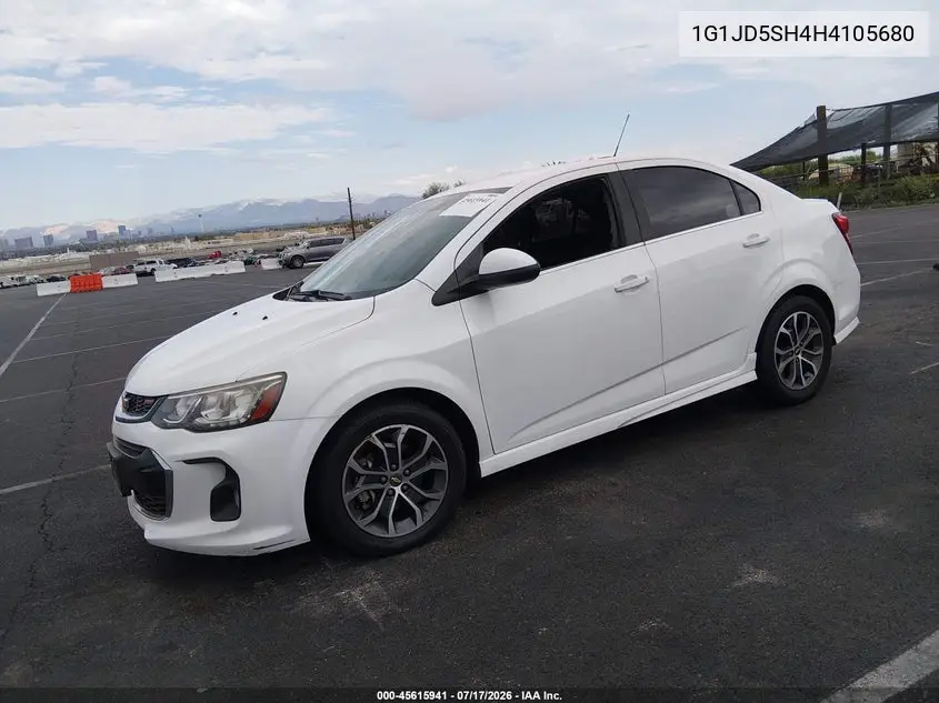 2017 Chevrolet Sonic Lt Auto VIN: 1G1JD5SH4H4105680 Lot: 45615941