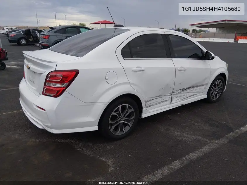 2017 Chevrolet Sonic Lt Auto VIN: 1G1JD5SH4H4105680 Lot: 45615941