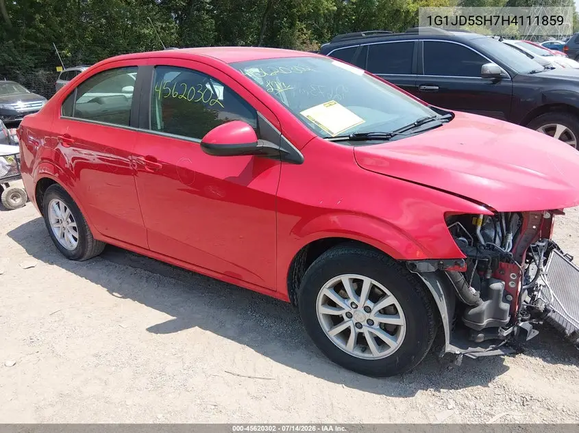 2017 Chevrolet Sonic Lt Auto VIN: 1G1JD5SH7H4111859 Lot: 45620302