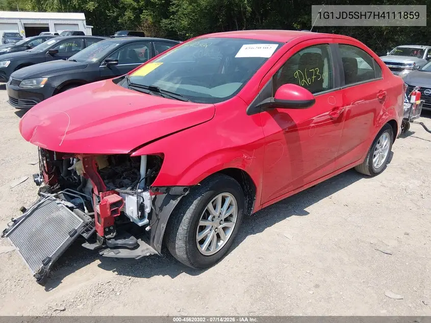 2017 Chevrolet Sonic Lt Auto VIN: 1G1JD5SH7H4111859 Lot: 45620302