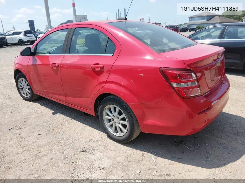 2017 Chevrolet Sonic Lt Auto VIN: 1G1JD5SH7H4111859 Lot: 45620302