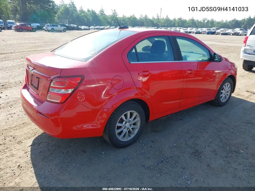 2017 Chevrolet Sonic Lt Auto VIN: 1G1JD5SG9H4141033 Lot: 45622992