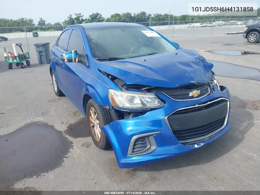 2017 Chevrolet Sonic Lt Auto VIN: 1G1JD5SH6H4131858 Lot: 45633095