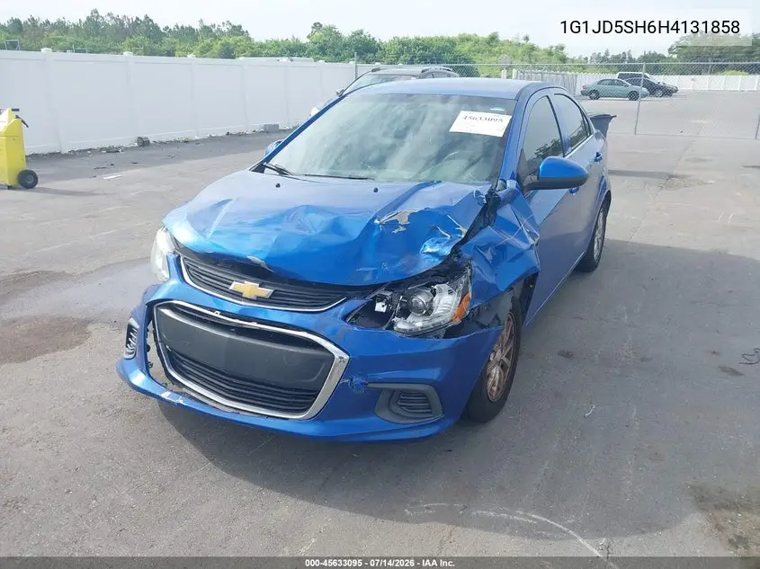 2017 Chevrolet Sonic Lt Auto VIN: 1G1JD5SH6H4131858 Lot: 45633095