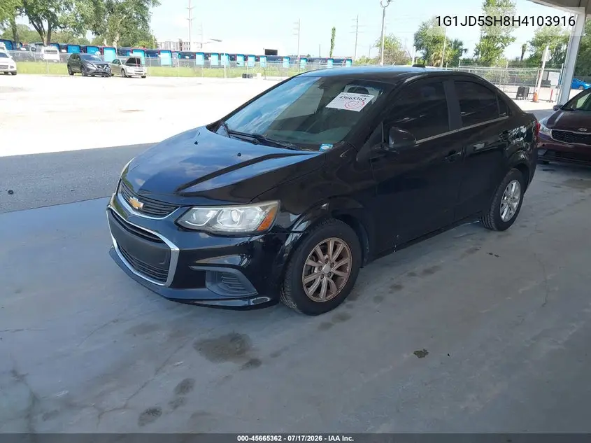 2017 Chevrolet Sonic Lt Auto VIN: 1G1JD5SH8H4103916 Lot: 45665362
