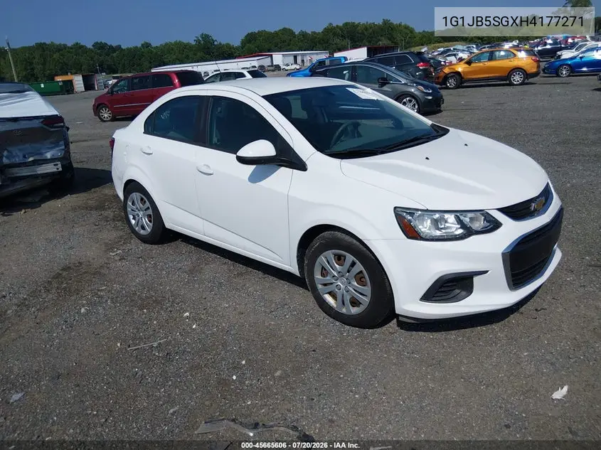 2017 Chevrolet Sonic Ls Auto VIN: 1G1JB5SGXH4177271 Lot: 45665606