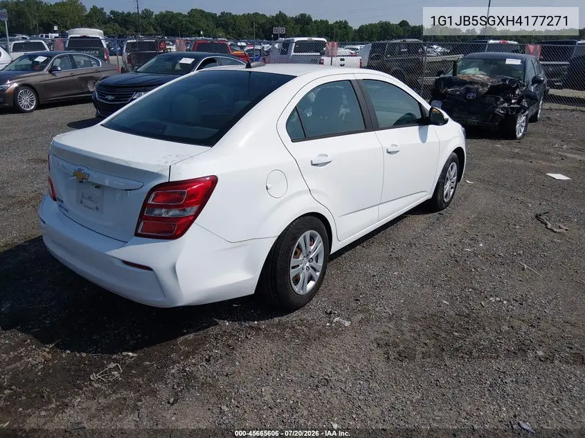 2017 Chevrolet Sonic Ls Auto VIN: 1G1JB5SGXH4177271 Lot: 45665606