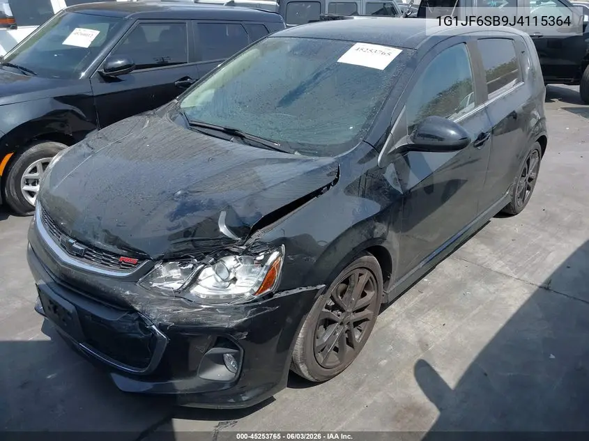 2018 Chevrolet Sonic Premier Auto VIN: 1G1JF6SB9J4115364 Lot: 45253765
