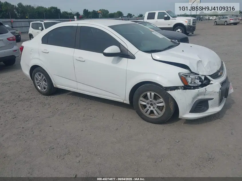 2018 Chevrolet Sonic Ls Auto VIN: 1G1JB5SH9J4109316 Lot: 45274877