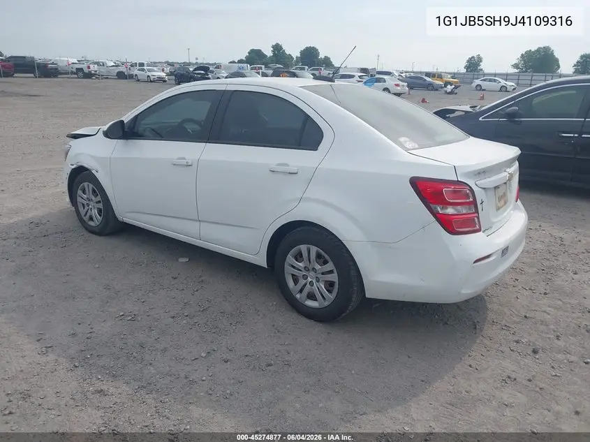 2018 Chevrolet Sonic Ls Auto VIN: 1G1JB5SH9J4109316 Lot: 45274877