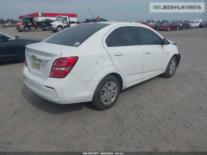 2018 Chevrolet Sonic Ls Auto VIN: 1G1JB5SH9J4109316 Lot: 45274877